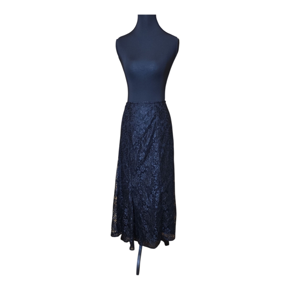 Cato Whimsygoth  Dark Fairy Black A-Line Lace Skirt 18